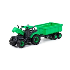 Traktor   Progress   inercyjny z przyczepą (zielony) (w pudełku)