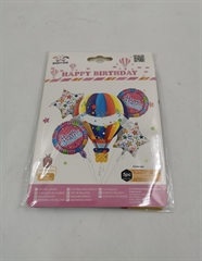 S.CENA Zestaw balonów urodzinowych Happy Birthday (5 foliowych) FD0845
