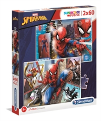 -CLE puzzle 2x60 SuperKolor Spiderman 21608