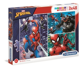 -CLE puzzle 3x48 SuperKolor SpiderMan 25238