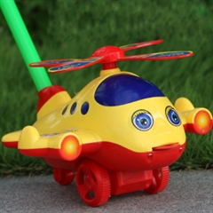 Zabawka dziecięca pchacz- helikopter 20x18x14cm+tyczka 45cm NT4914