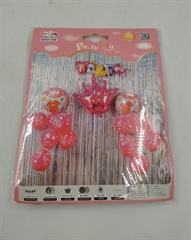 S.CENA Zestaw balonów Happy Birthday Babygirl(1 baner,12 balonów gumowych, 3 foliowe) FD0288