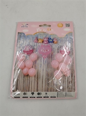 S.CENA Zestaw balonów It,s a girl (1 baner,12balonów gumowych, 3 foliowe) FD0290