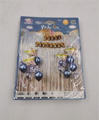 S.CENA Zestaw balonów Happy Birthday (1 baner,12 balonów gumowych, 4 foliowe) FD0292