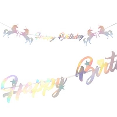 Girlanda Happy Birthday -Jednorożec