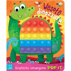 -Wesołe dinozaury. Książeczka sensoryczna z POP IT