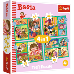 S.CENA Puzzle - _4w1_ - Przygody Basi / HarperCollins Basia