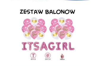 S.CENA Zestaw balonów It apos;s a girl 28szt 61616