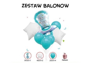 Zestaw balonów It apos;s a boy (3 foliowe, 4 gumowe) 61600