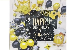 S.CENA Zestaw balonów zrób to sam girlandaztłem Happy Birthday piwko 50982