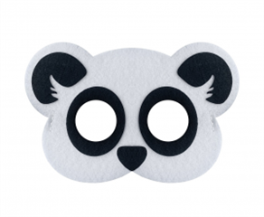 Maska filcowa Panda, 19x12 cm