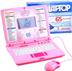 S.CENA Laptop edukacyjny dwujęzyczny, różowy,polska i angielska wersja język