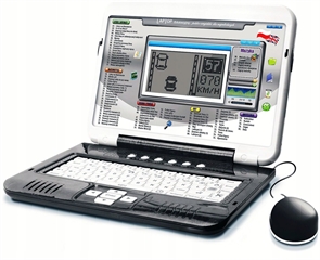 S.CENA Laptop edukacyjny dwujęzyczny, czarno-biały, polska i angielska wersja
