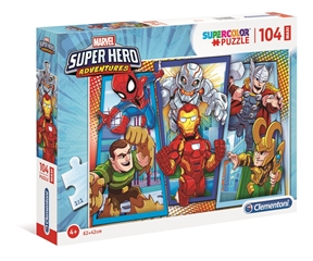 -CLE puzzle 104 maxi SuperKolor Superhero 23746