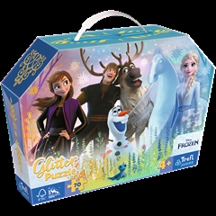 S.CENA Puzzle Puzzle 70 glitter w kuferkuMagiczna przyjazn Disney Frozen
