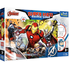S.CENA Puzzle 24 SUPER MAXI Silni AvengersDisney Marvel Spiderman