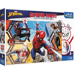 S.CENA Puzzle _24 SUPER MAXI_ - Spidermanwyrusza do akcji / Disney Marvel Spiderman FSC Mix 70 #37;