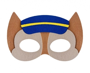 Maska filcowa Psia Brygada - Policjant 1, 18x12 cm