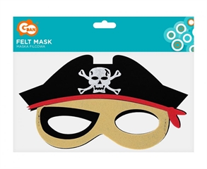 Maska filcowa Pirat, 22x13 cm