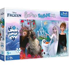S.CENA Puzzle 104 XL W swiecie Anny i Elsyjest wesolo Disney Frozen