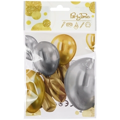 Balony mini - Celebrate Efekt chromu (8 szt.) złote