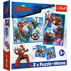 S.CENA Puzzle - _2w1 + memos_ - Bohaterowiewakcji / Disney Marvel The Avengers