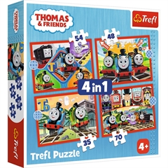S.CENA Puzzle 4w1 Odjazdowy Tomek ThomasandFriends
