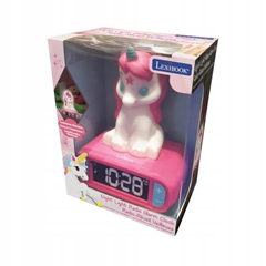 S.CENA Alarm Clock with Unicorn Night Lightwith 3D design and sound effects