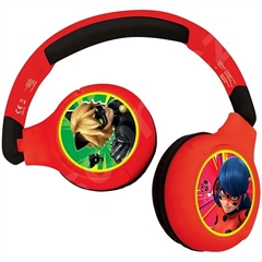 S.CENA 2 in 1 Bluetooth and Wired comfortfoldable Headphones with kids safe volume Miraculous design