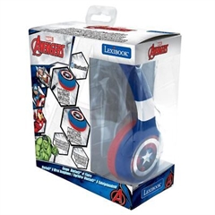 S.CENA 2 in 1 Bluetooth and Wired comfortfoldable Headphones with kids safe volume Avengers Design