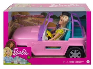 PROM Barbie auto terenowe+2 lalki GVK02