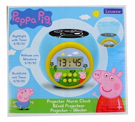 S.CENA Peppa Pig Projector Alarm Clock withTimer