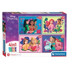 -CLE puzzle 4w1 SuperKolor Disney Princess 21517
