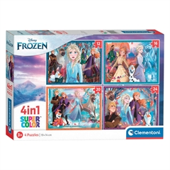 -CLE puzzle 4w1 SuperKolor Frozen 21518