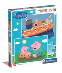 -CLE puzzle 2x20 SuperKolor Świnka Peppa24797