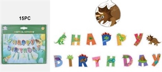 Baner imprezowy Happy Birthday dinozaury BM0015