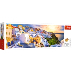 S.CENA Puzzle - _1000 Panorama_ - Zachdsoca na Santorini, Grecja