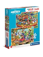 -CLE puzzle 2x60 SuperKolor Mickey_Friend 21620