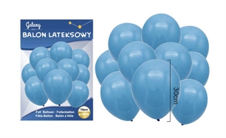 Balony gumowe 30cm 10szt niebieskie 62284