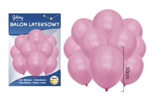 Balony gumowe 30cm 10szt różowe 62285
