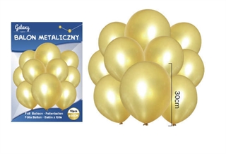 Balon Metaliczny złote 30cm 10szt 62288