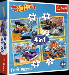 S.CENA Puzzle - _4w1_ - Pojazdy Hot Wheels/Mattel Hot Wheels