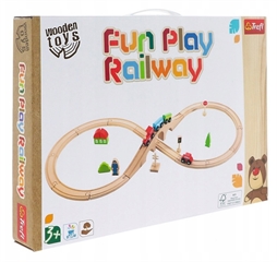 PROM 61686 _TOWAR_ - Zabawka drewniana -FunPlay Railway - MULTI FSC Mix 70 #37;