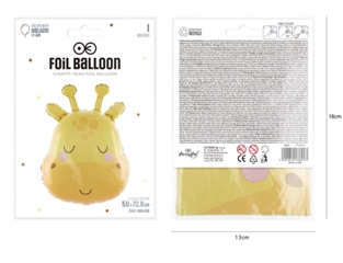 Balony foliowe żyrafa 52x56cm 138427