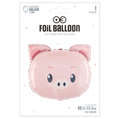 Balony foliowe świnka 56x52cm 138458