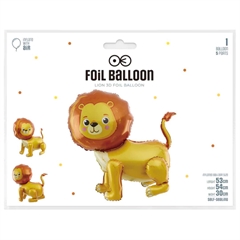 Balony foliowe stojący lew 53x54cm 138328