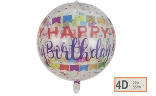 balon okrągły Happy Birthday 48551