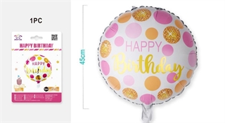 balon foliowy Happy Birthday 45cm FB0459