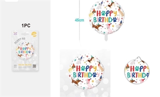 balon Happy Birthday pieski 45cm FB2102