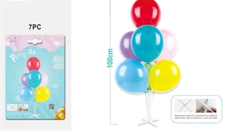 Stojak na balony z balonami kolor 7szt FD0544